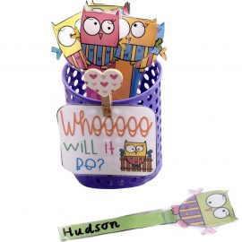 Whooo Will It Be? – Editable Name Sticks
