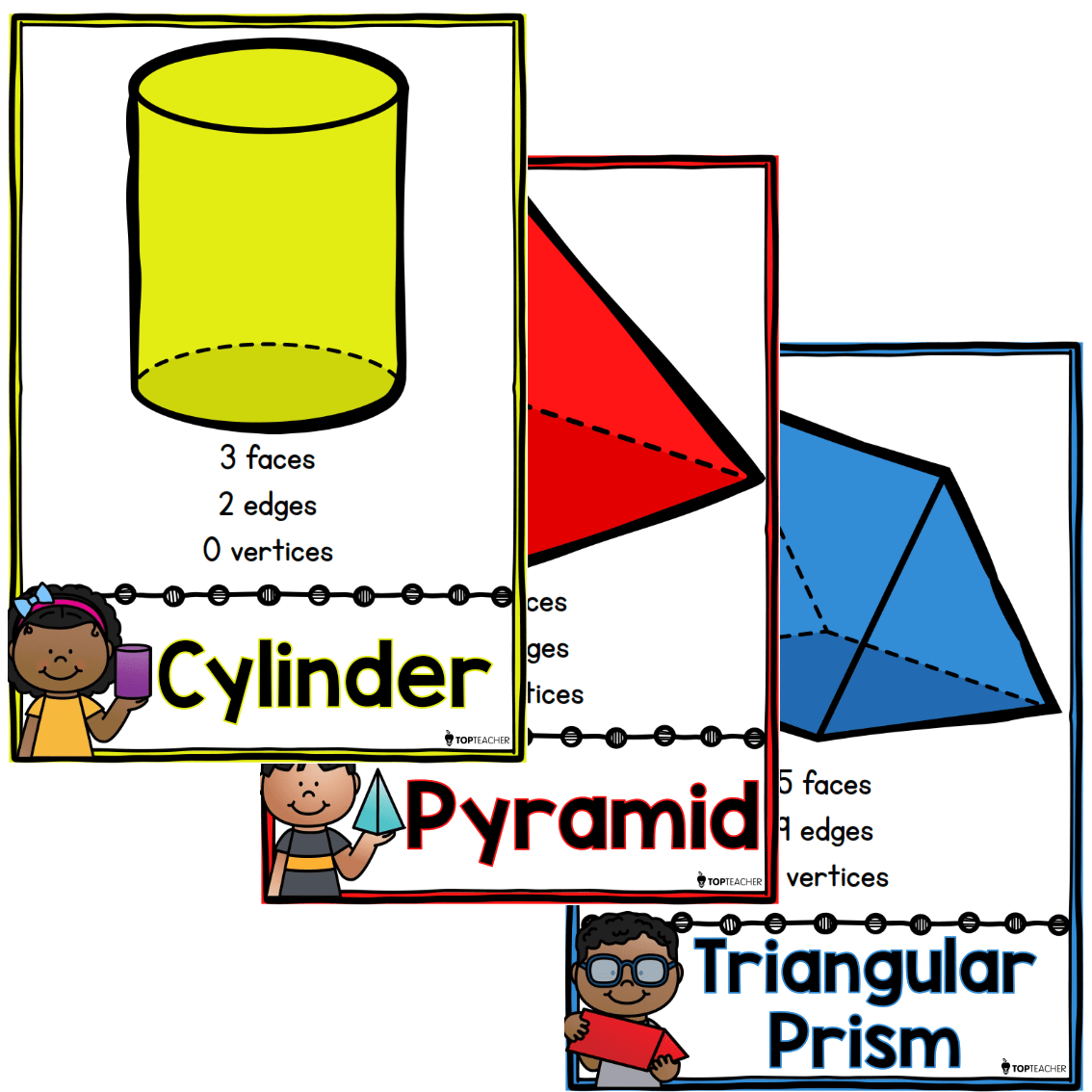 3D Object Property Posters - Top Teacher