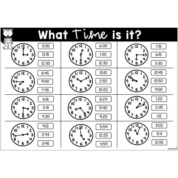 What Time is It? Worksheet - Top Teacher