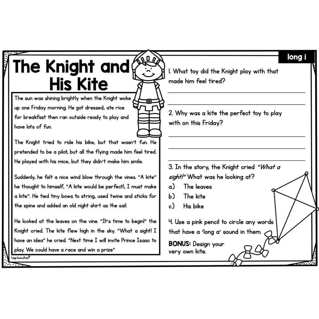 Reading comprehension passage long i top teacher