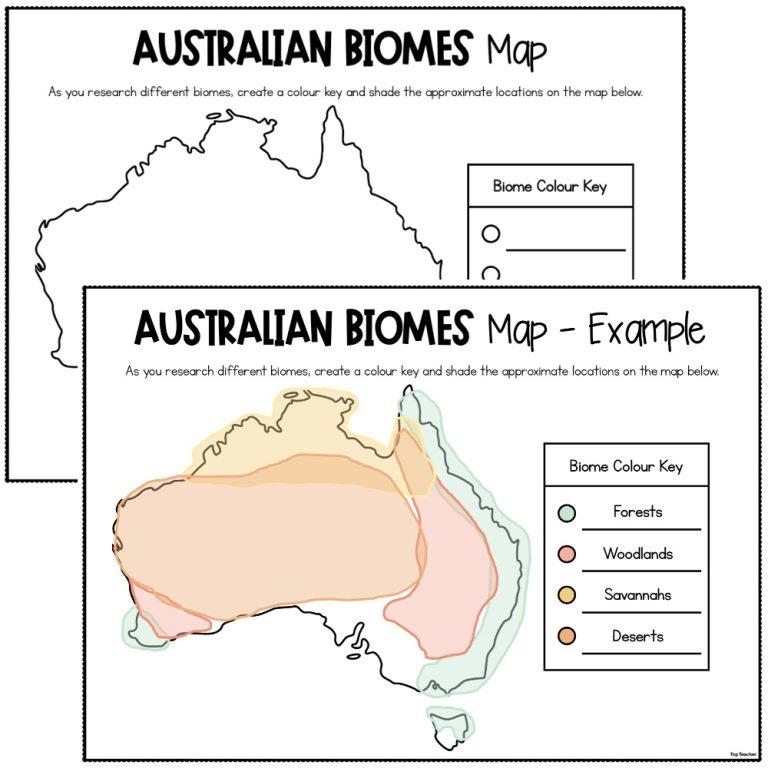 Australian Biomes Map Template