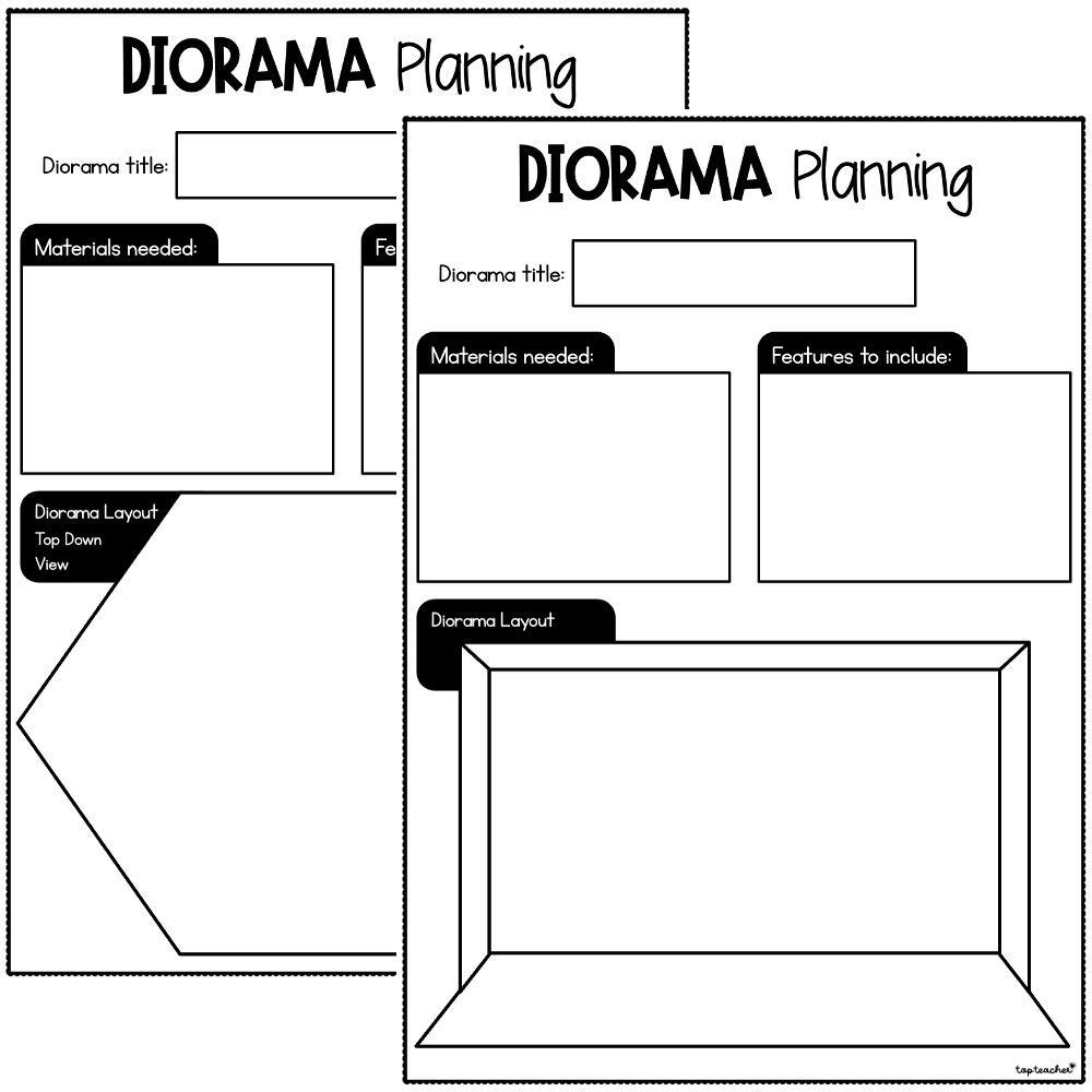 Diorama Planning Templates Top Teacher Diorama Planning Templates Top Teacher