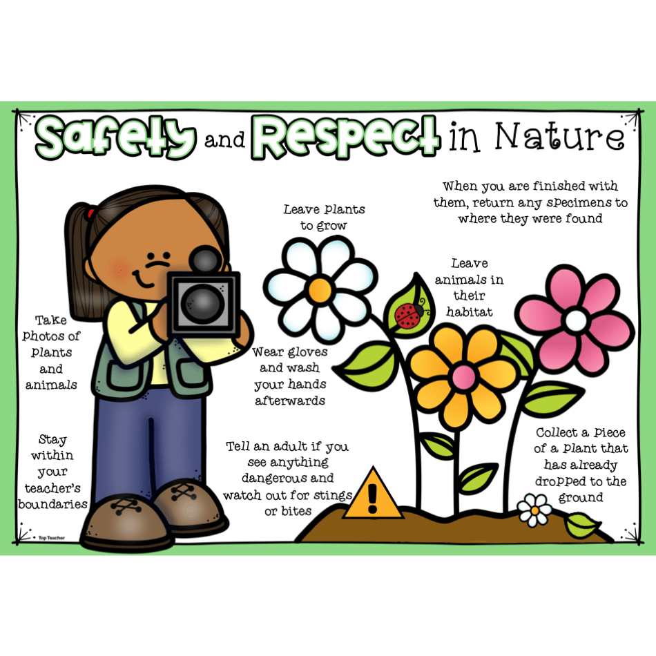 Safety respect in nature poster top teacher