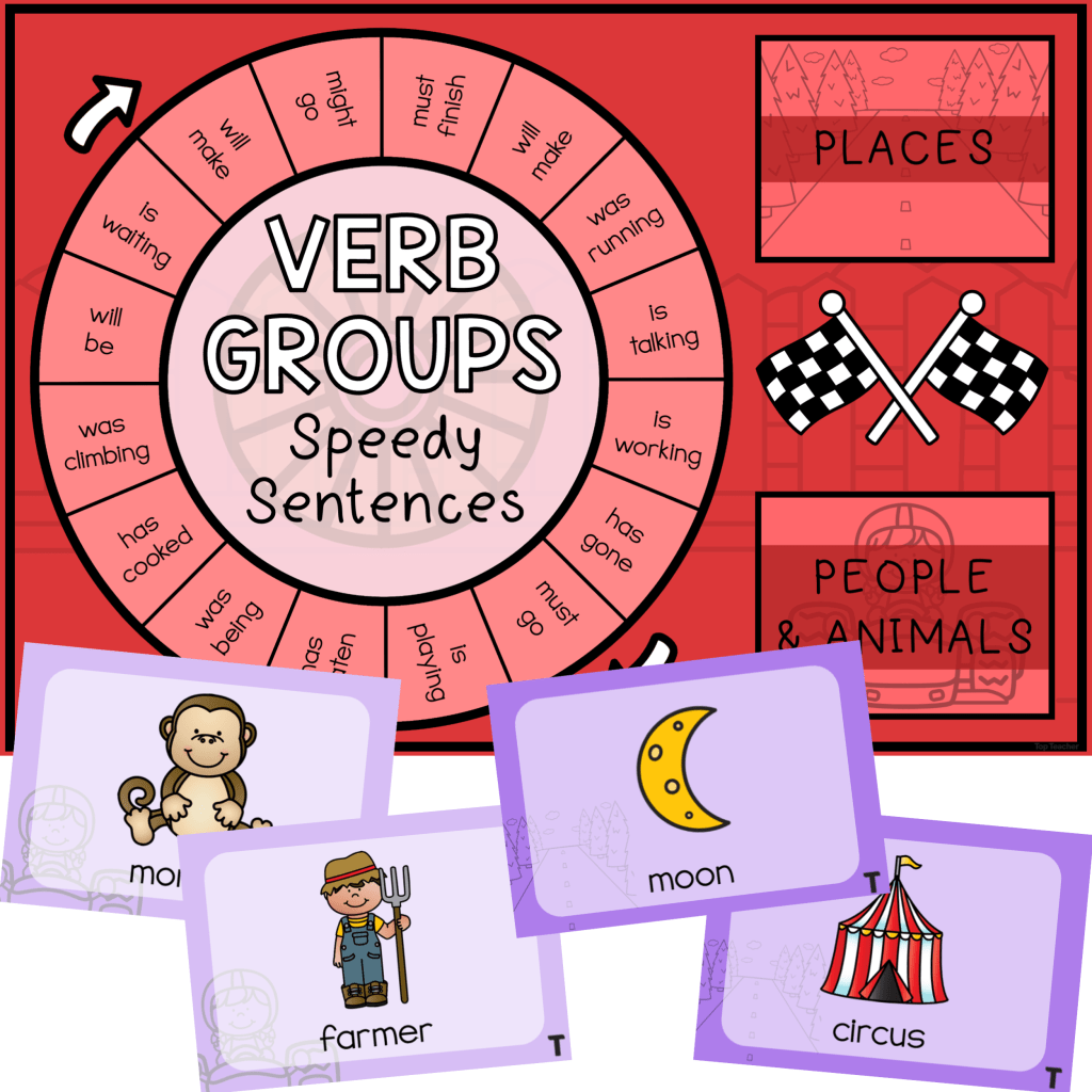 Verb Groups: Speedy Sentences STATE FONTS - Top Teacher